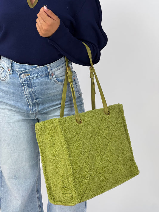 BORSA TEDDY VERDE LIME