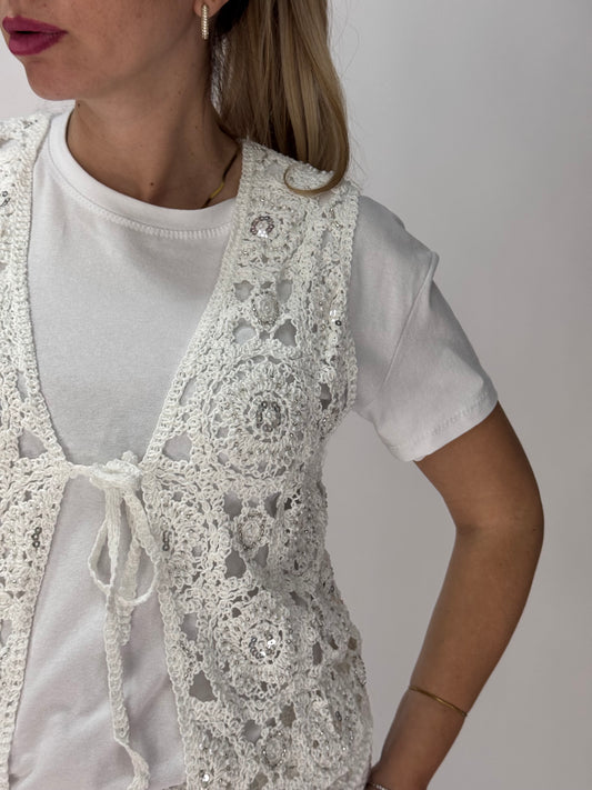 GILET COACHELLA BIANCO