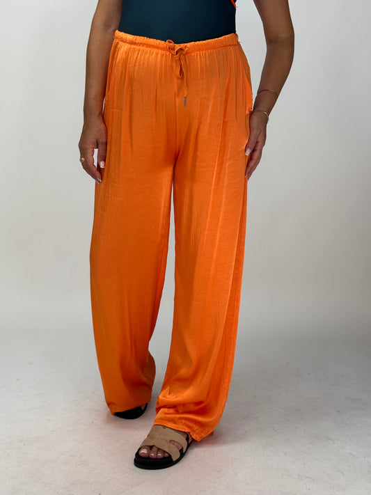 PANTALONE SATIN MELLY ARANCIONE
