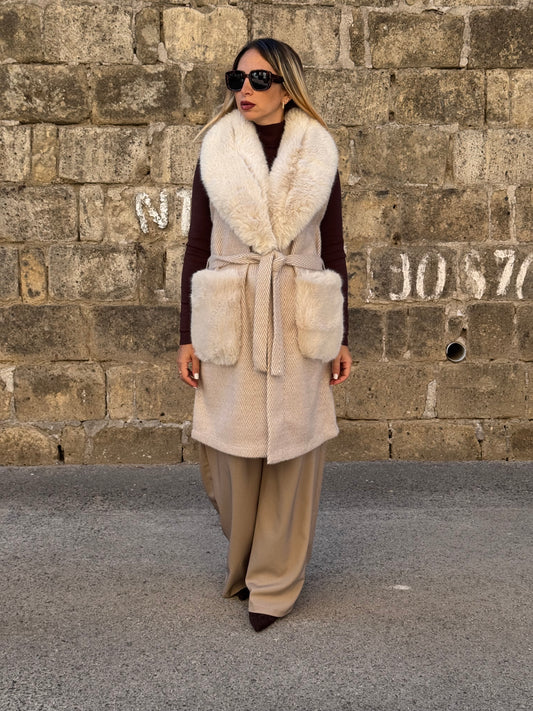 CAPPOTTO DOUBLE FACE BURRO