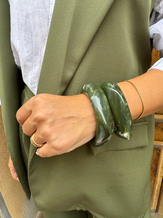 BRACCIALE EFFETTO MARMORIZZATO VERDE