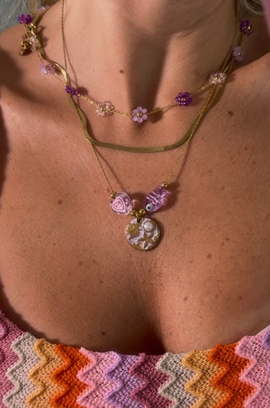 COLLANA FIORELLINI LILLA