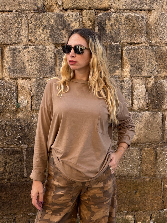 LONGSLEEVE TASCHINO BEIGE