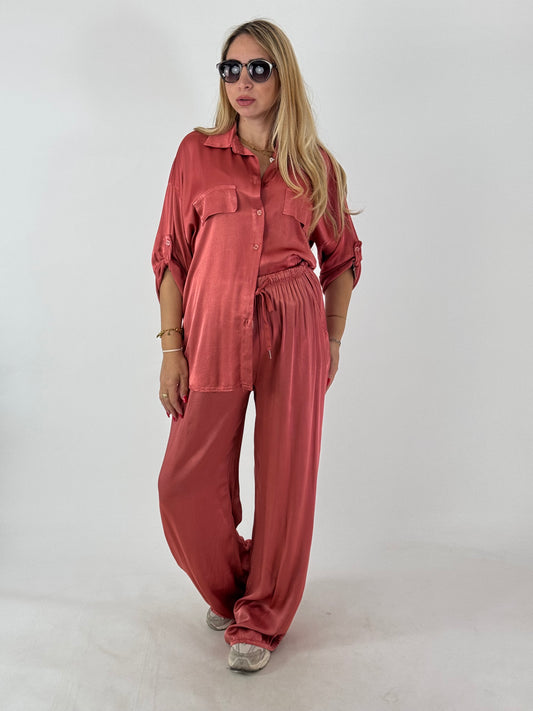 COORDINATO SATIN MELLY CORALLO