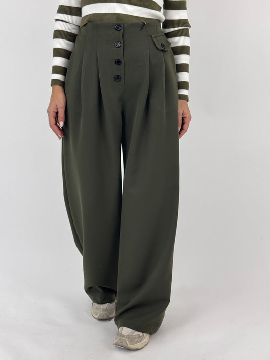 PANTALONE FLORENCE VERDE MILITARE