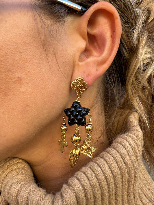 ORECCHINI STELLA BLACK