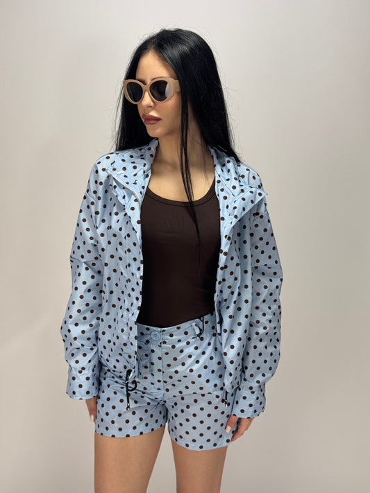 COORDINATO AZZURRO POIS