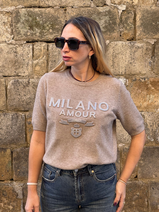 MAGLIONCINO MILANO AMOUR TORTORA