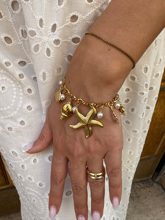BRACCIALE PERLINE E CHARME