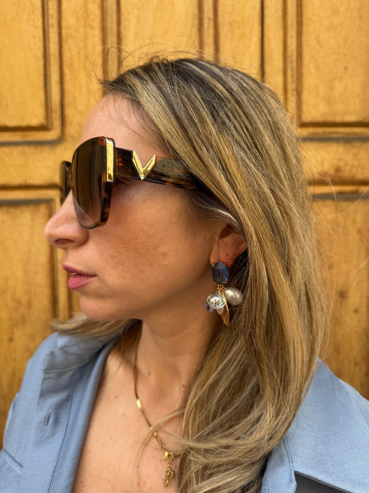 ORECCHINI FIORI AZZURRI