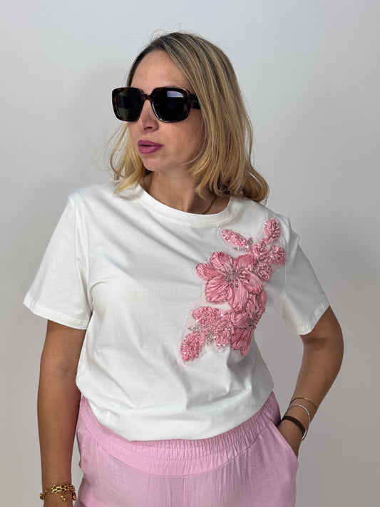 T-SHIRT NIKY FIORE ROSA