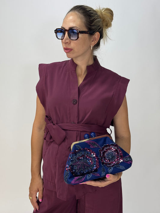 POCHETTE MANILA BLU