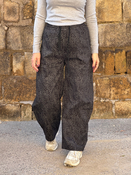 PANTALONE ANIMALIER NERO