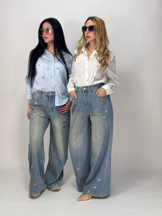 JEANS DAYANE FIORI IN RILIEVO