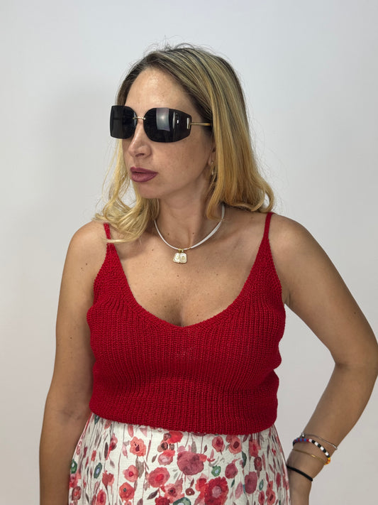 TOP IN FILO ROSSO