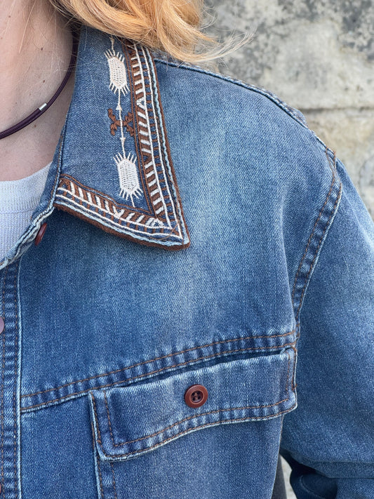 CAMICIA DENIM RICAMI