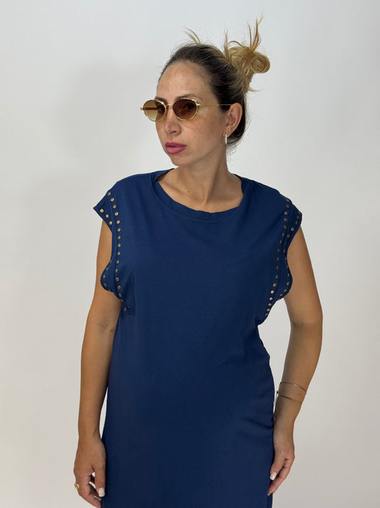 VESTITO BORCHIE 2.0 BLU