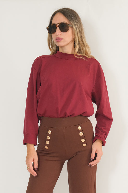 MAGLIETTINA BASIC BORDEAUX