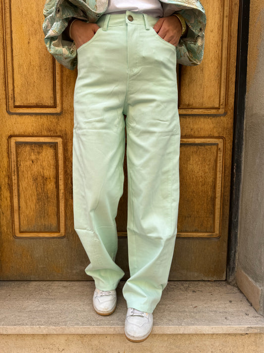 JEANS VERDE ACQUA