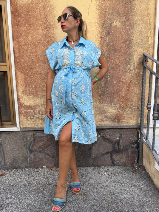 VESTITO ALICANTO AZZURRO