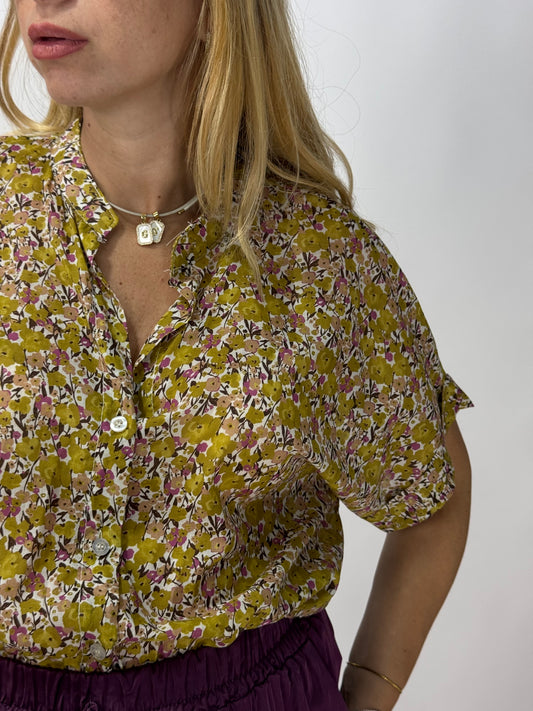 CAMICIA FIORELLINI LIME