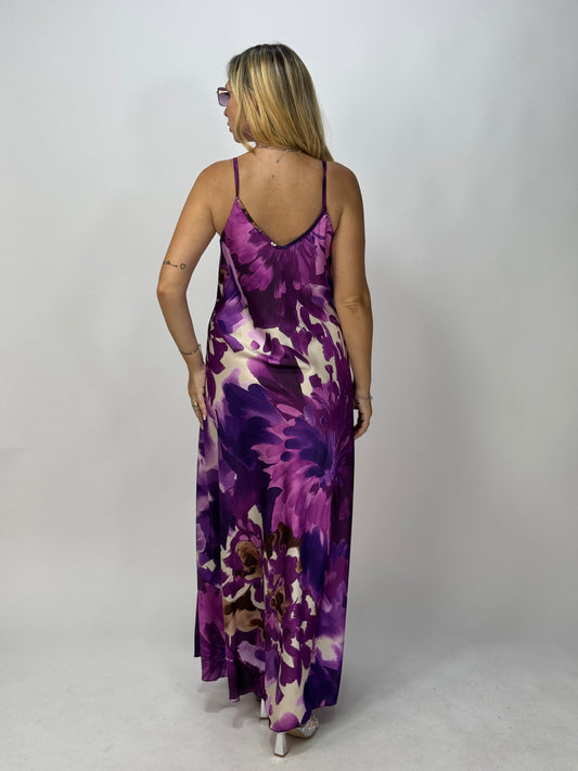 VESTITO JOIA FIORI VIOLA