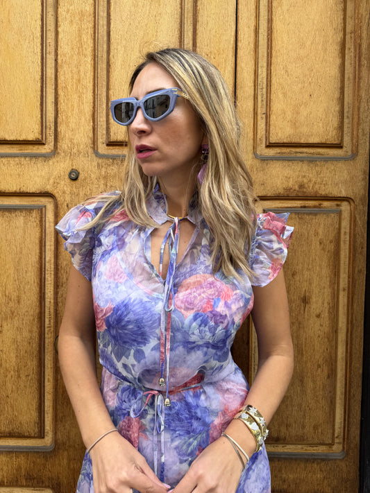 OCCHIALI VIOLA E ORO