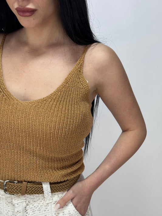 TOP IN FILO BISCOTTO