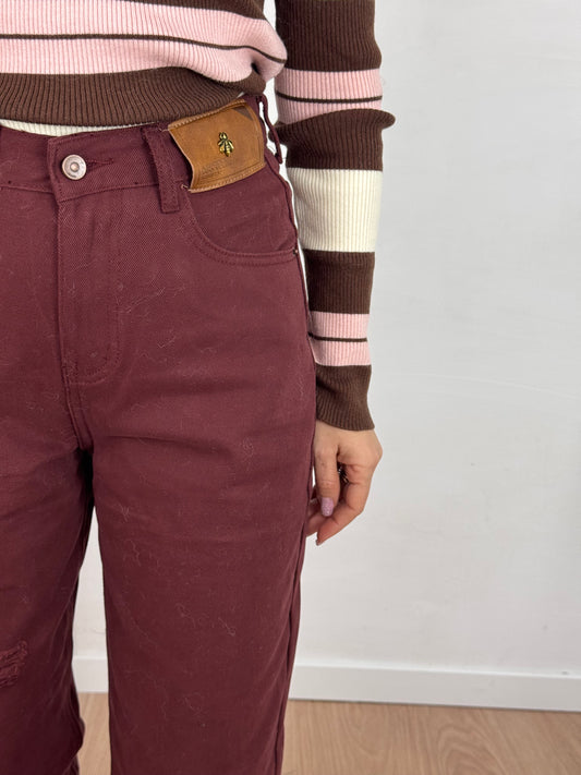 JEANS ARIELLE BORDEAUX