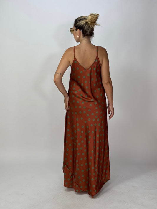VESTITO JOIA RUGGINE POIS VERDI