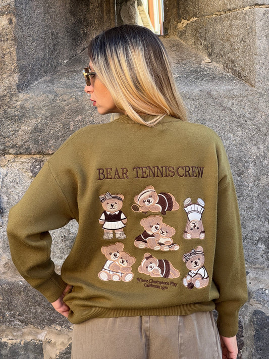 MAGLIONCINO BEAR TENNIS VERDE