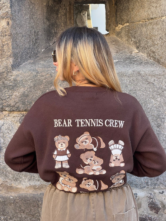 MAGLIONCINO BEAR TENNIS CHOCO