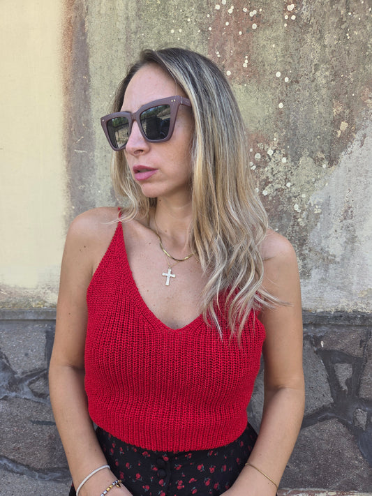 TOP IN FILO ROSSO
