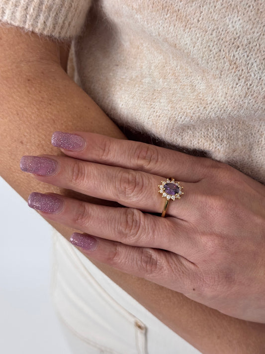 ANELLO SUELE PIETRA VIOLA