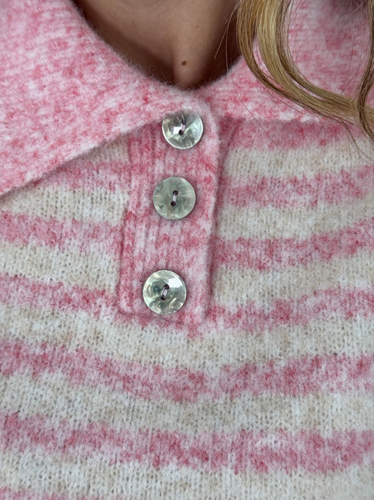 MAGLIONE AVANA ROSA