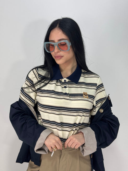 POLO GEMMA A RIGHE BLU