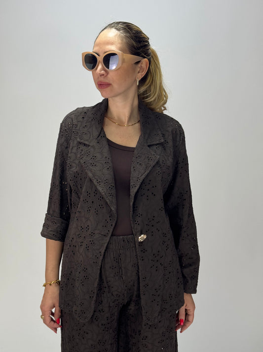 COORDINATO PIZZO SANGALLO CHOCO