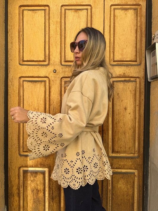 GIACCA ECOCAMOSCIO BEIGE