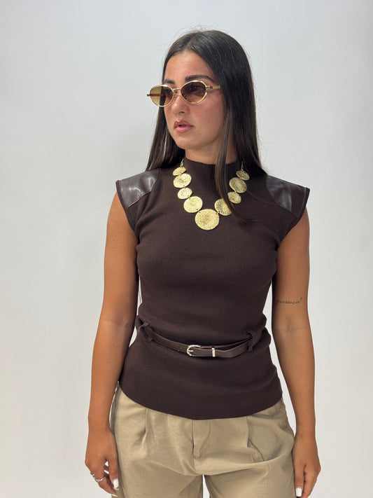 MAGLIETTINA GEMMA CHOCO