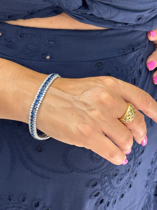 BRACCIALE STRASS BLU