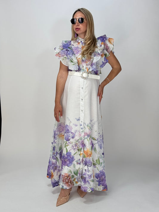 CHEMISIER FIORI VIOLA