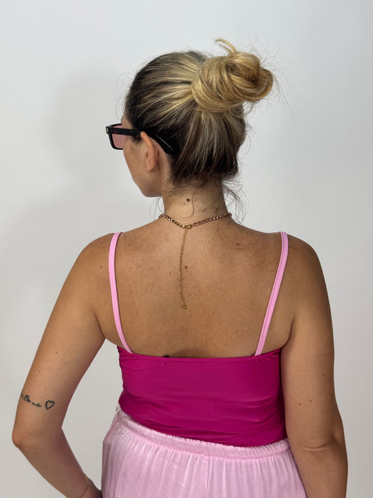BODY CONTRASTO ROSA