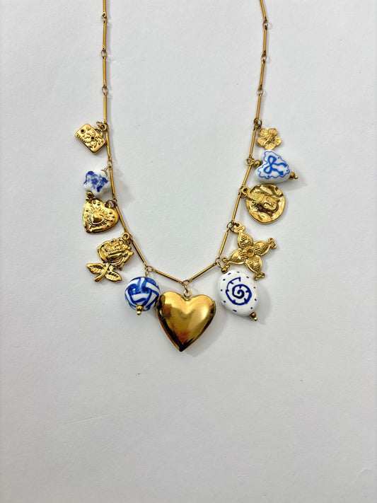 COLLANA CUORI DI MAIOLICHE