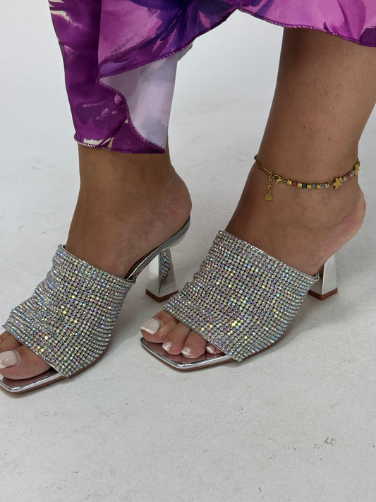SANDALI STRASS SILVER