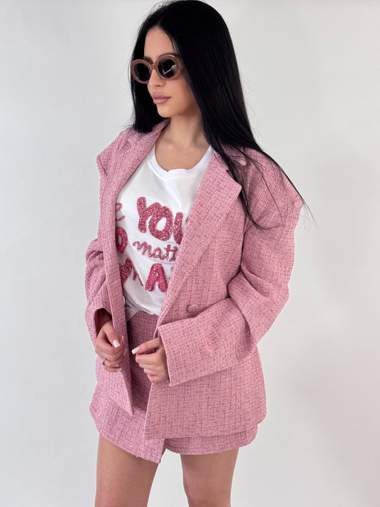 COORDINATO TWEED BRIGE ROSA