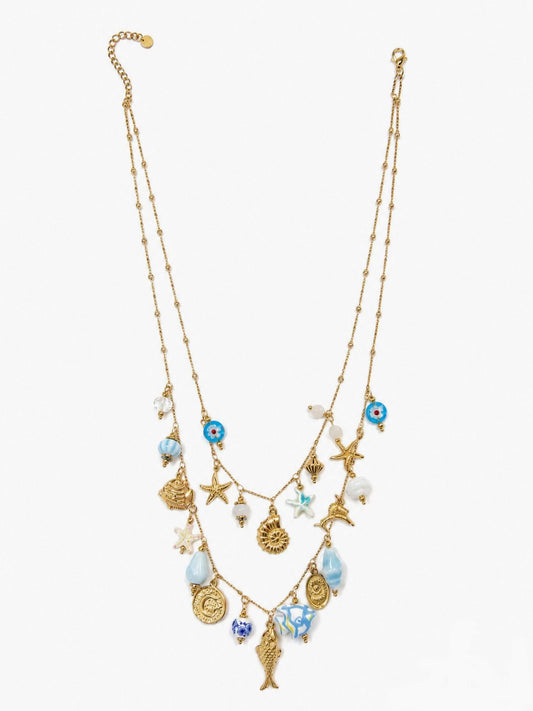 COLLANA PENDENTI AZZURRI MARINI