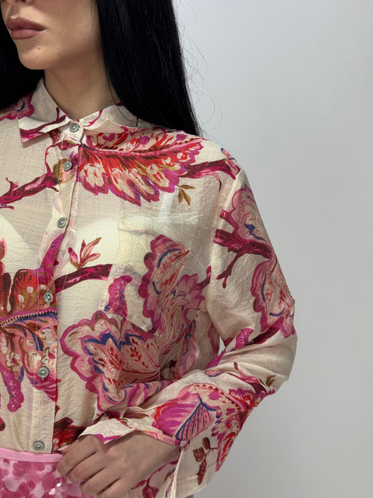 CAMICIA FIORI ROSA