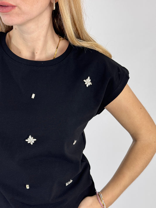 MAGLIA ELODIE PIETRE NERA