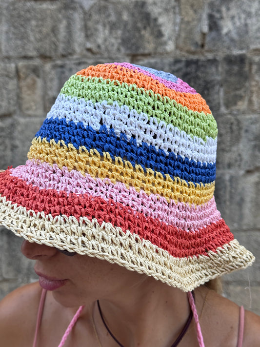 CAPPELLO PAGLIA MULTICOLOR