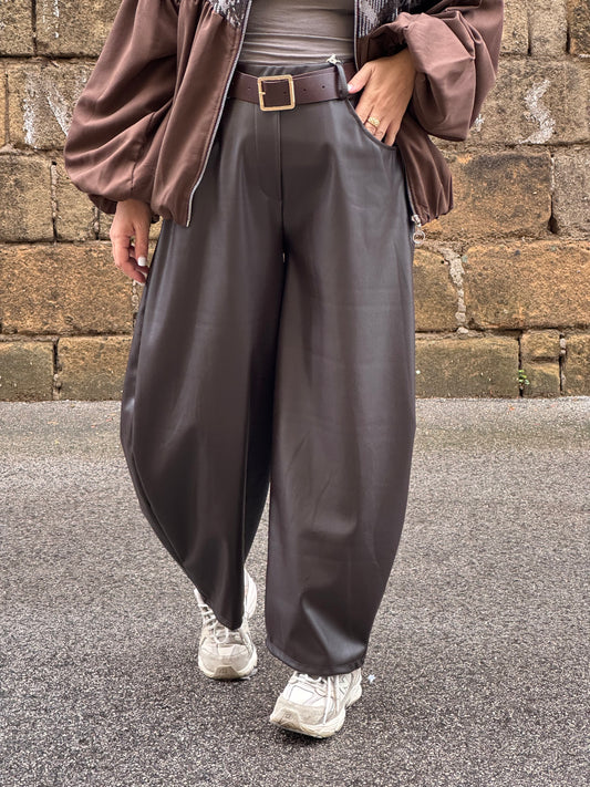 PANTALONE ECOPELLE ZELDA CHOCO